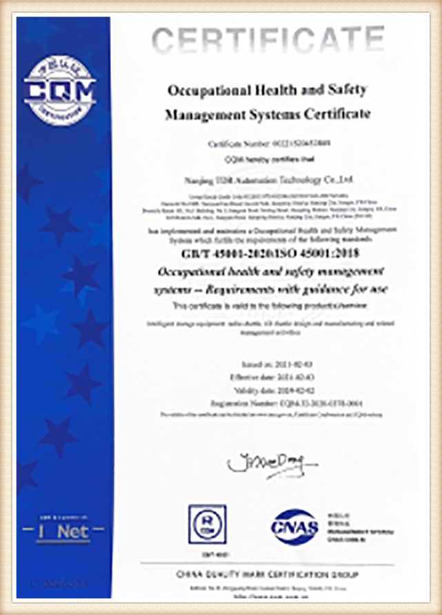 Occupational Health and Safety Management certificate